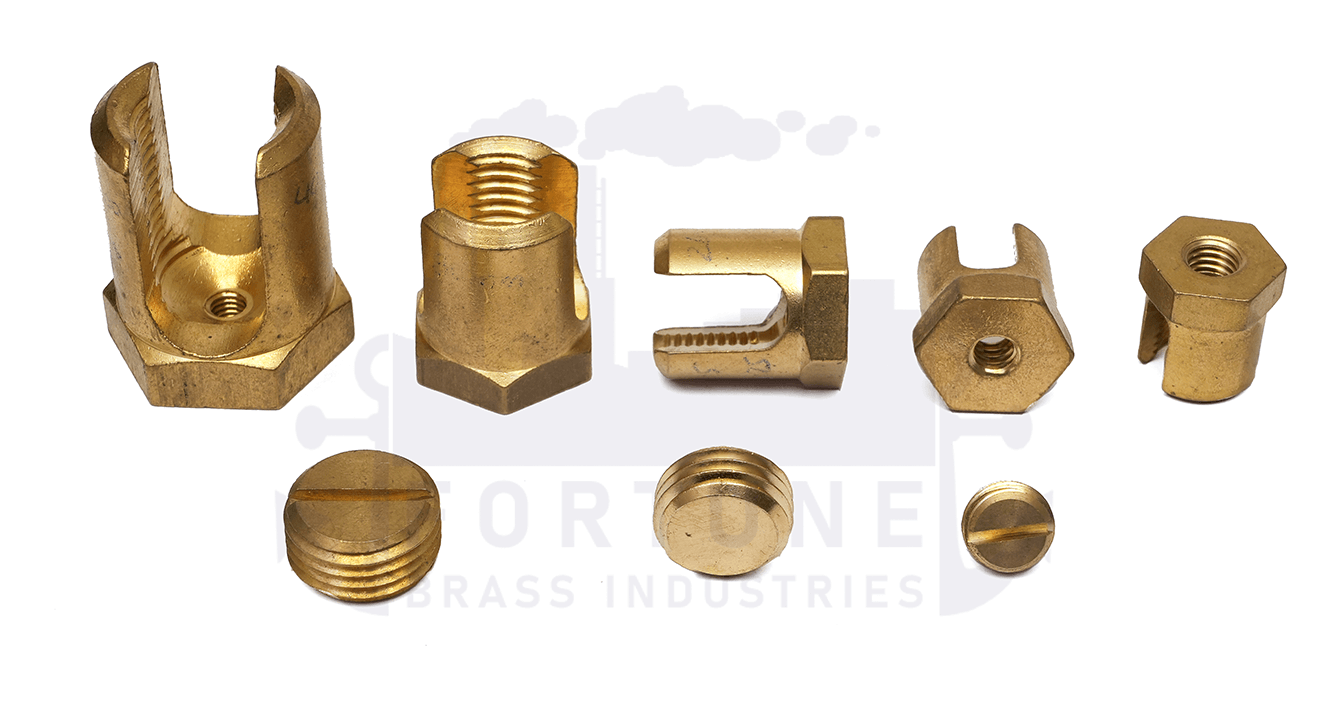 PS brass cable junction and bolts